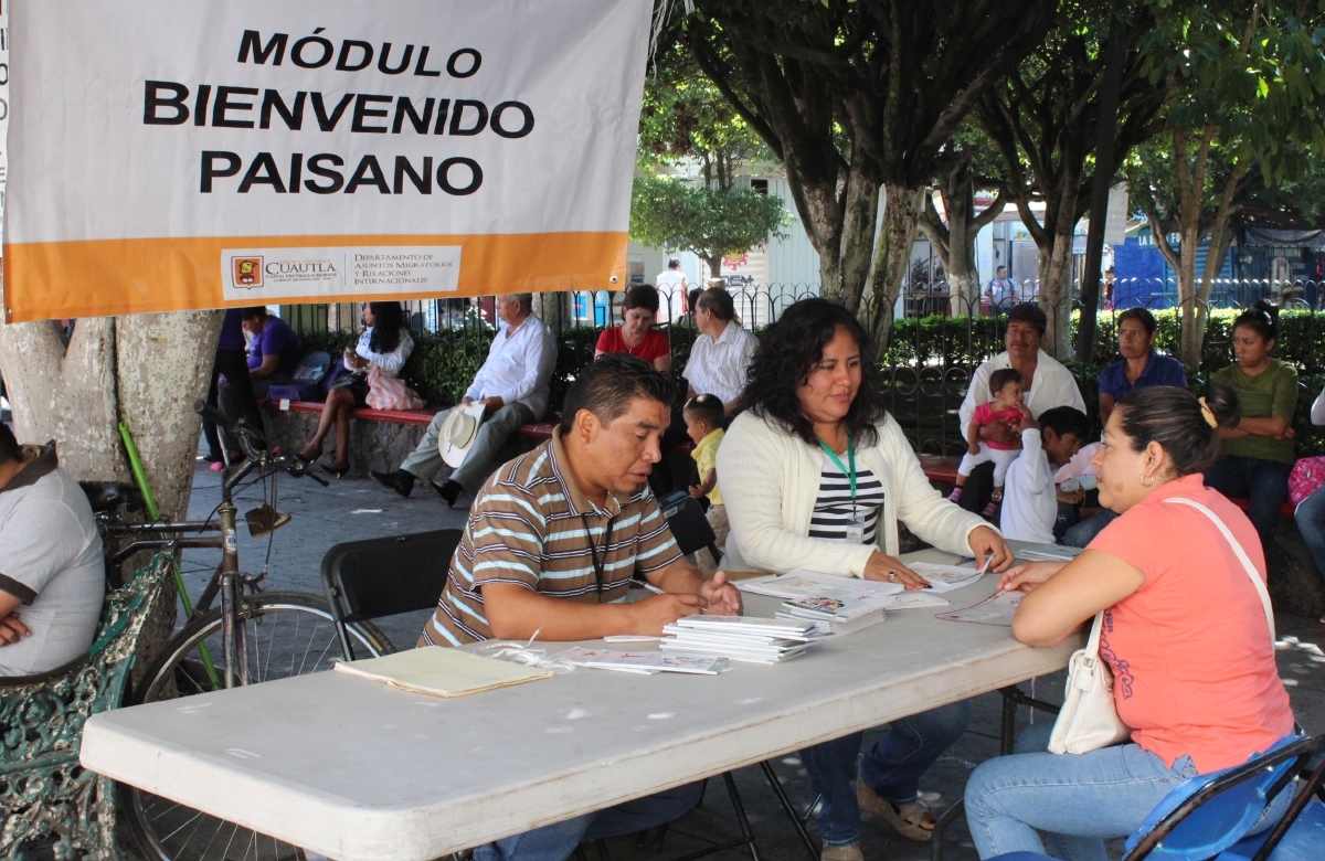 Instalan en Cuautla el módulo Bienvenido Paisano