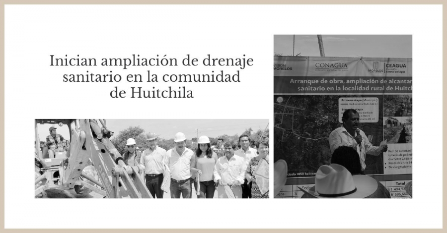 Inician ampliación de drenaje sanitario en la comunidad de Huitchila