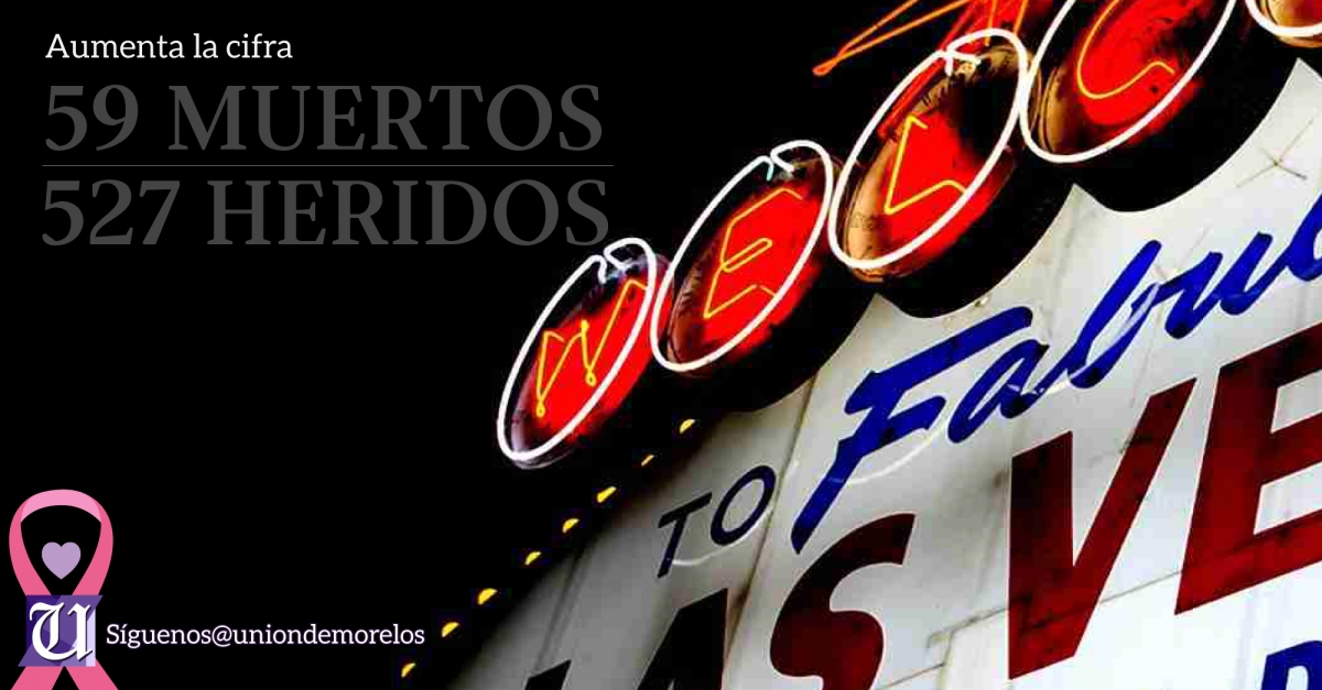 Suman 59 muertos y 527 heridos por tiroteo en Las Vegas