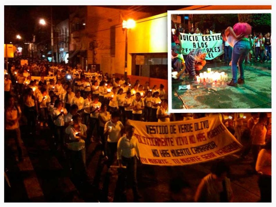 Marcha contingente y enciende “Una luz por Ayotzinapa” en Cuautla