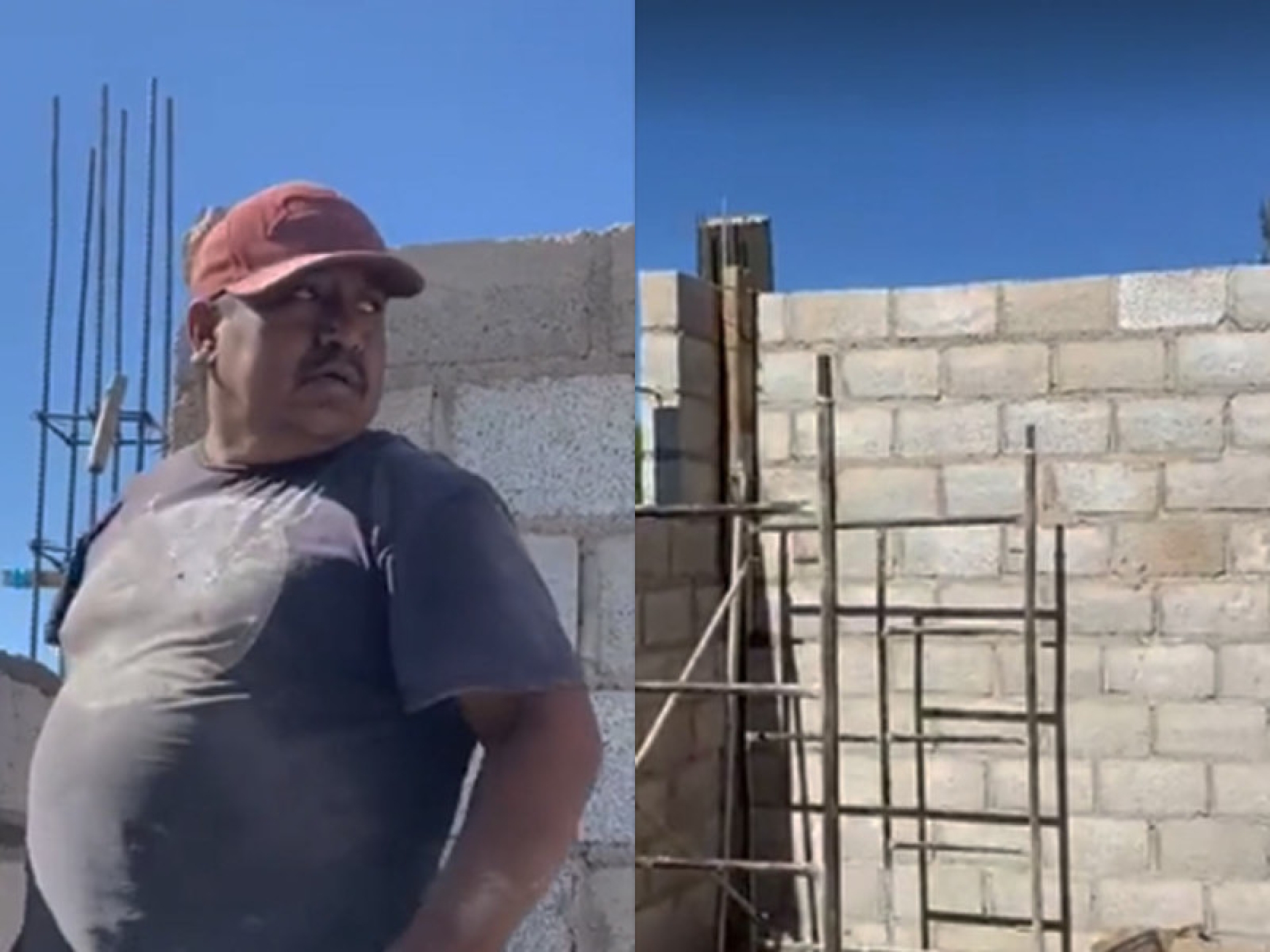 'Ya la caga...': Albañiles construyen habitación y olvidan espacio para la puerta