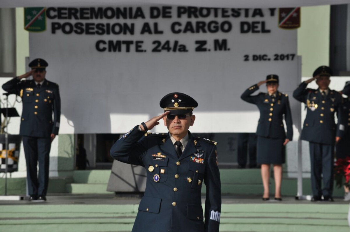 Asume Armando Gómez Mendoza el cargo como comandante de la 24º Zona Militar