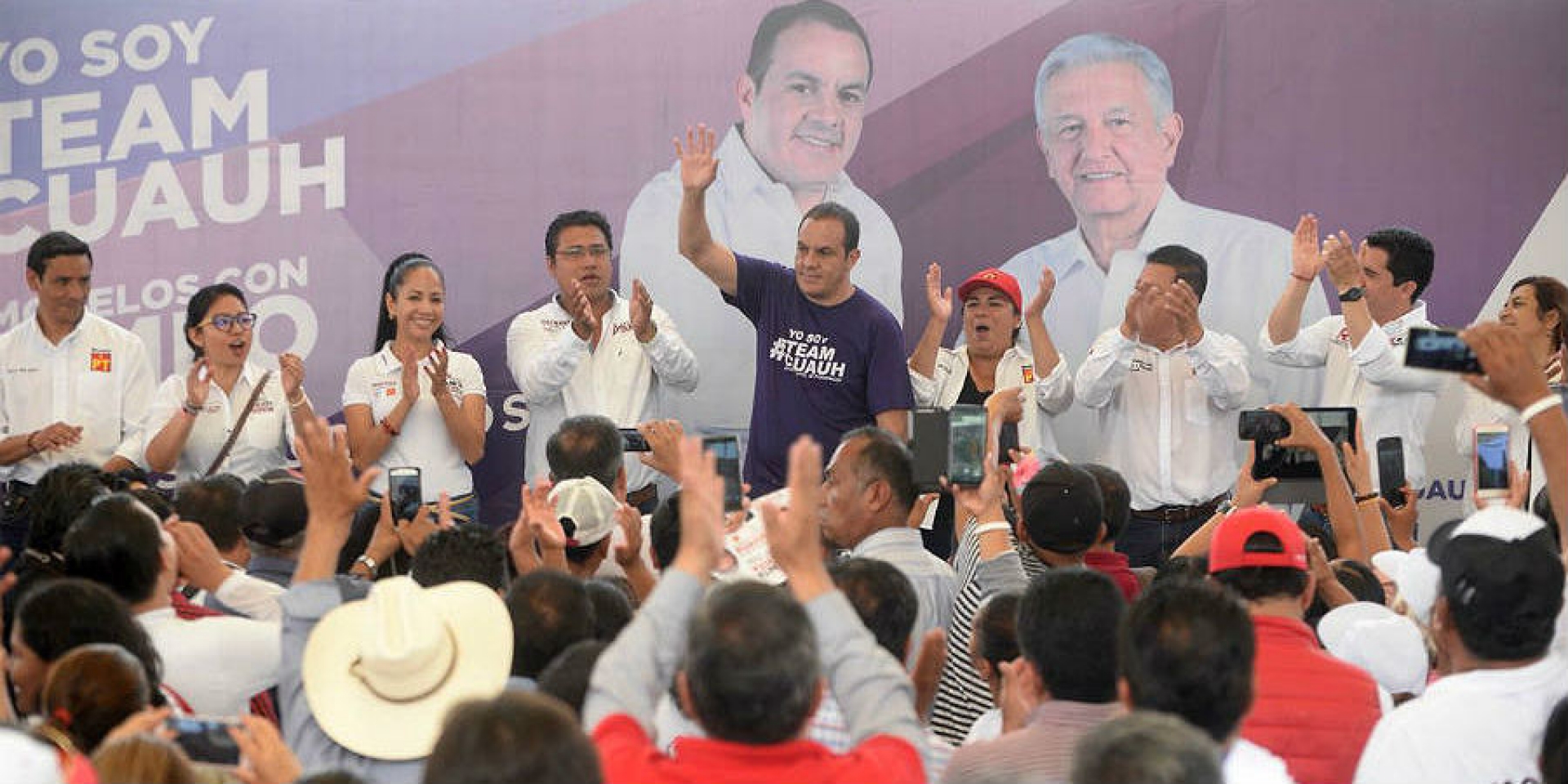 Lleva a cabo candidato a gobernador por la coalición 'Juntos Haremos Historia' recorrido en Ayala