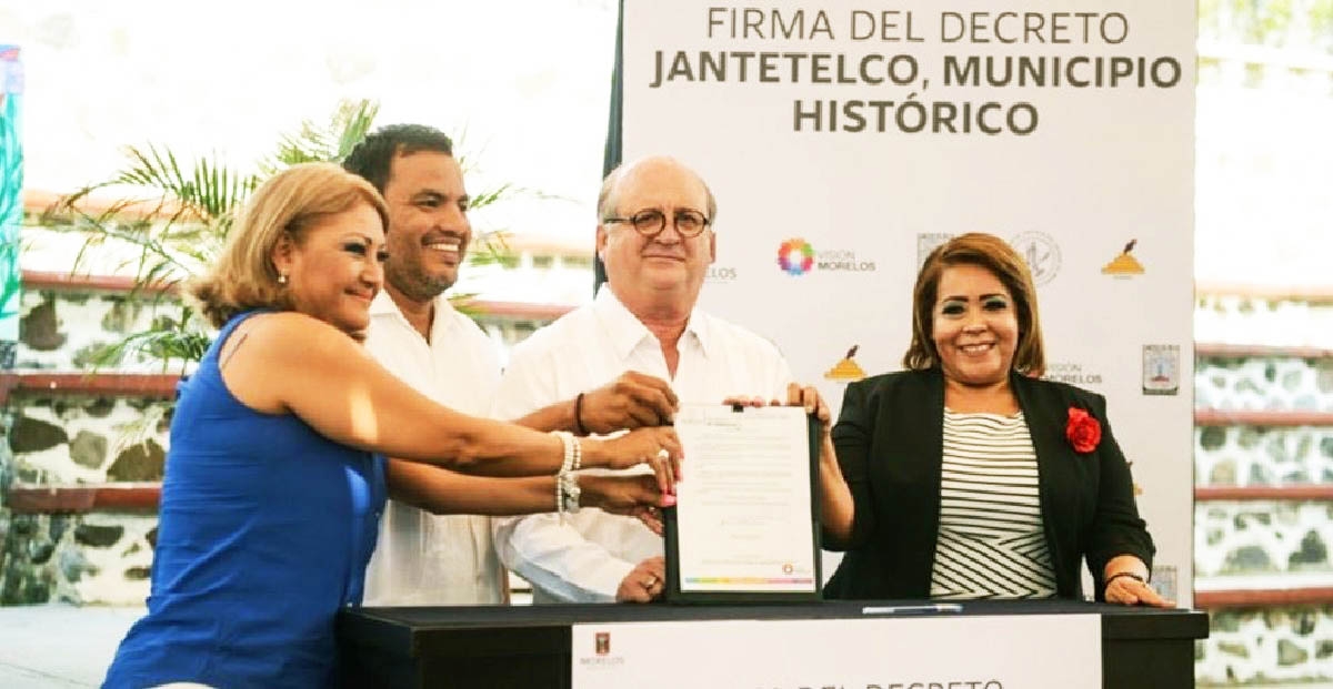 Firma Felipe Domínguez Robles y Graco Ramírez decreto que eleva a Jantetelco al rango de “municipio histórico”