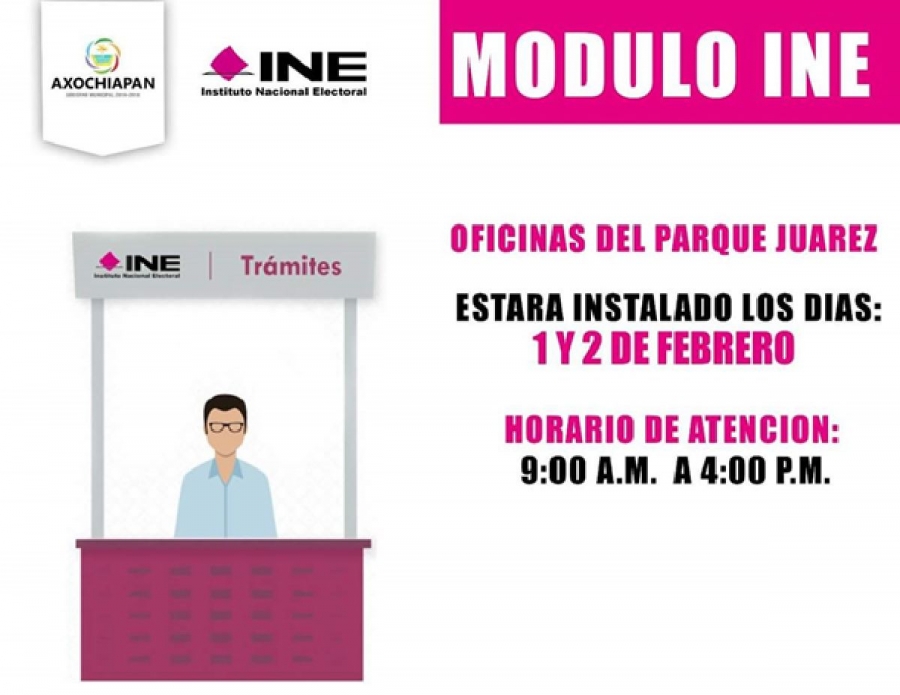 Instalan módulo del INE en Axochiapan