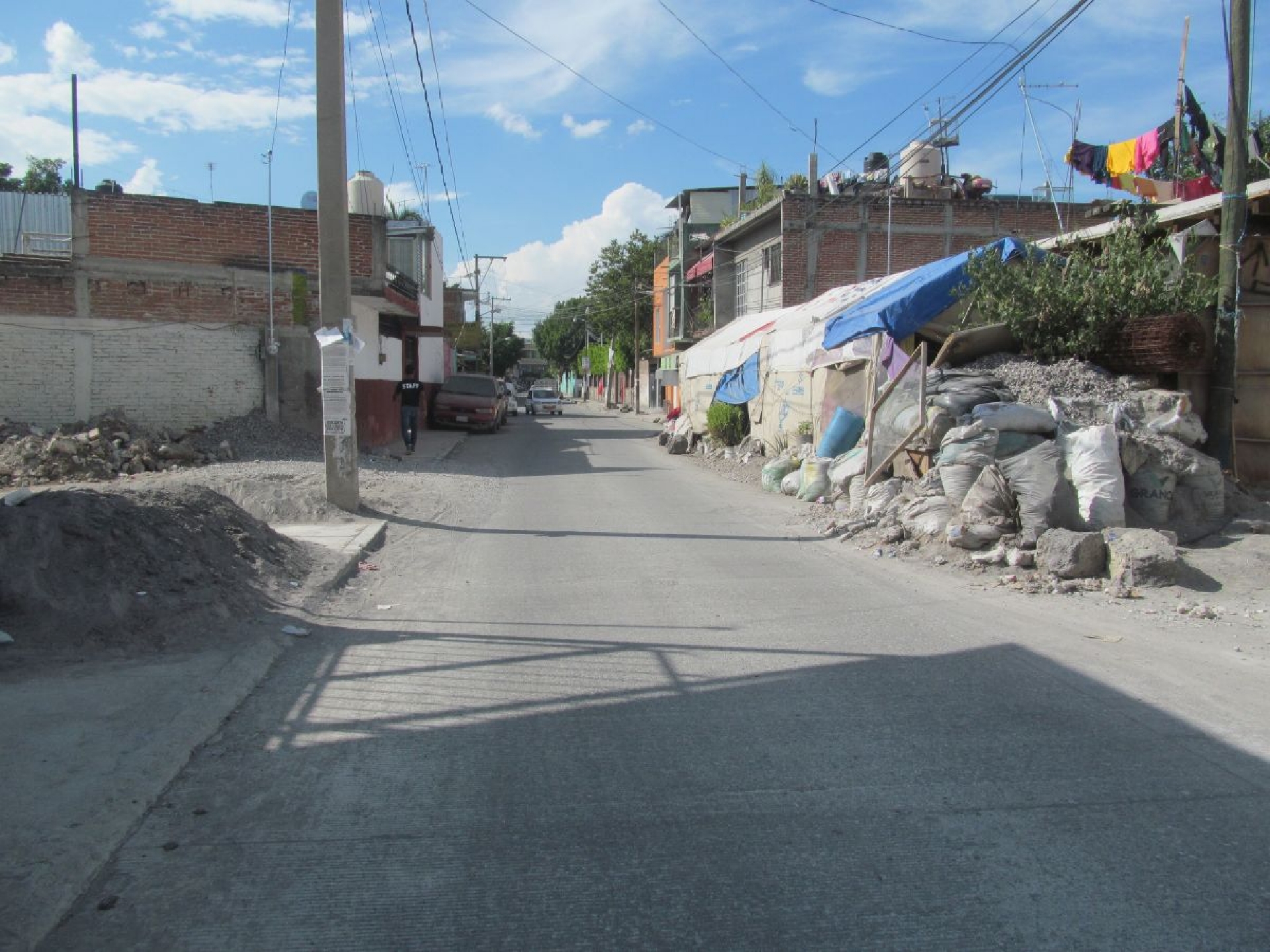 Retirarán materiales de construcción de calles de Jojutla
