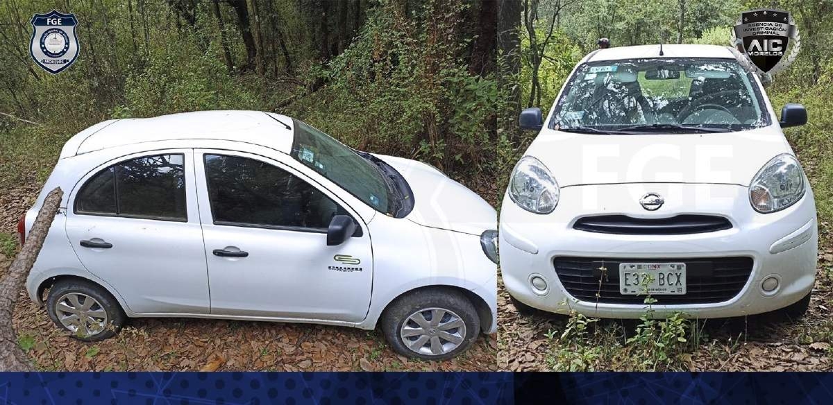 Hallan un auto abandonado cerca de Los Columpios