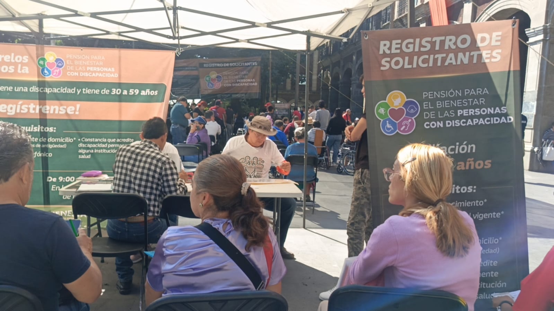 Registran a solicitantes de la 'Pensión para el Bienestar de las personas con discapacidad'