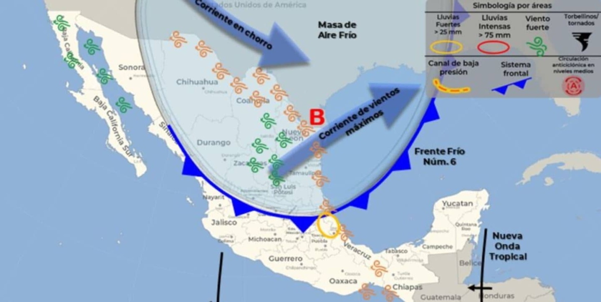 Baja de temperaturas por "Frente frío" en México