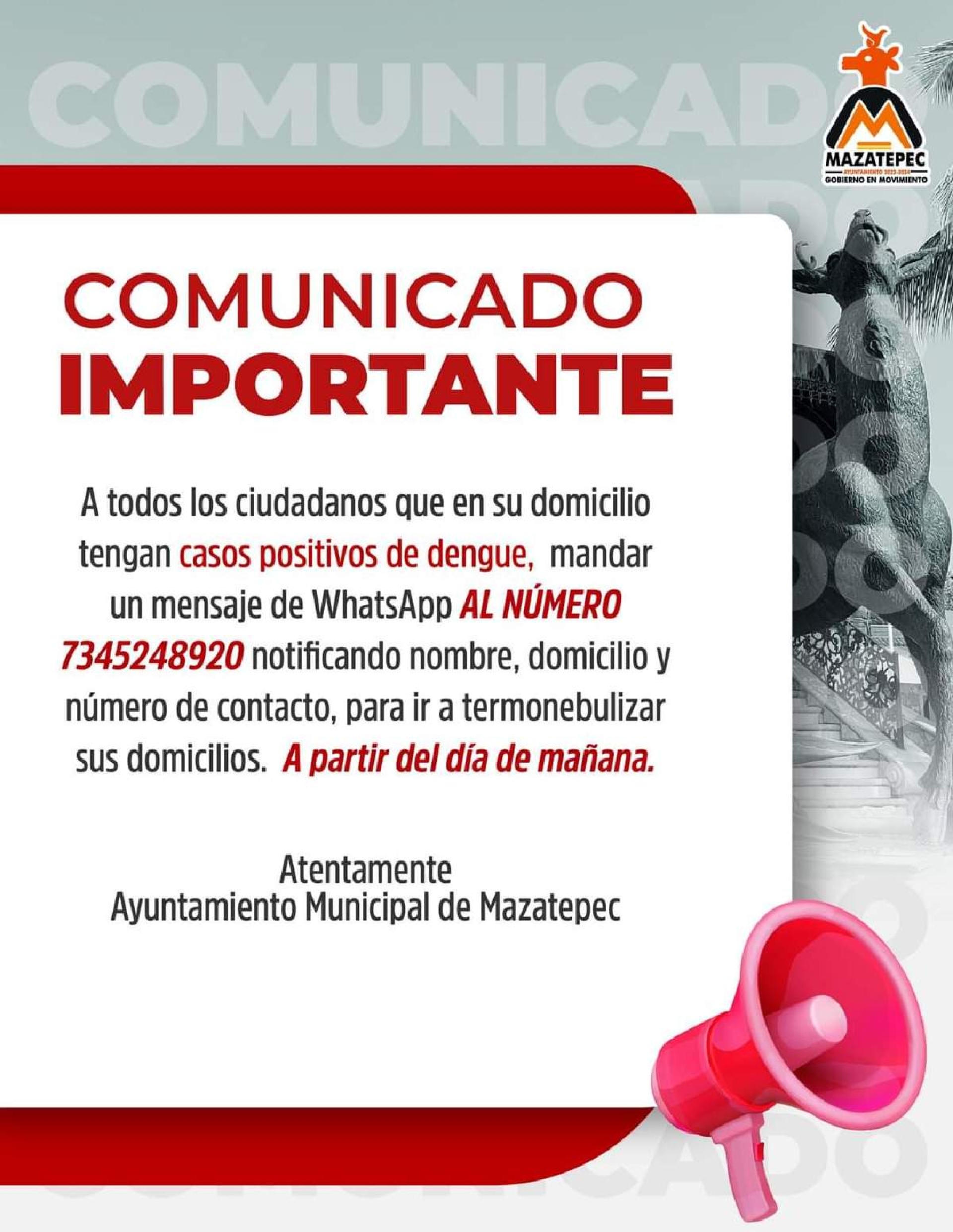 Realizarán cercos sanitarios para frenar el dengue en Mazatepec