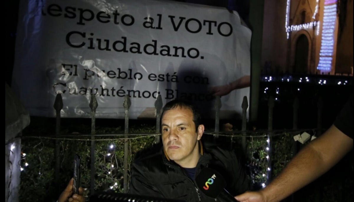 Cuauhtémoc Blanco protesta contra el juicio político con huelga de hambre