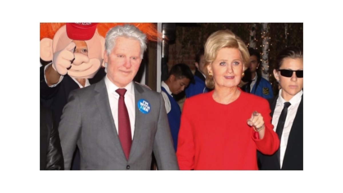 Katy Perry y Orlando Bloom se transforman en Hillary y Bill Clinton