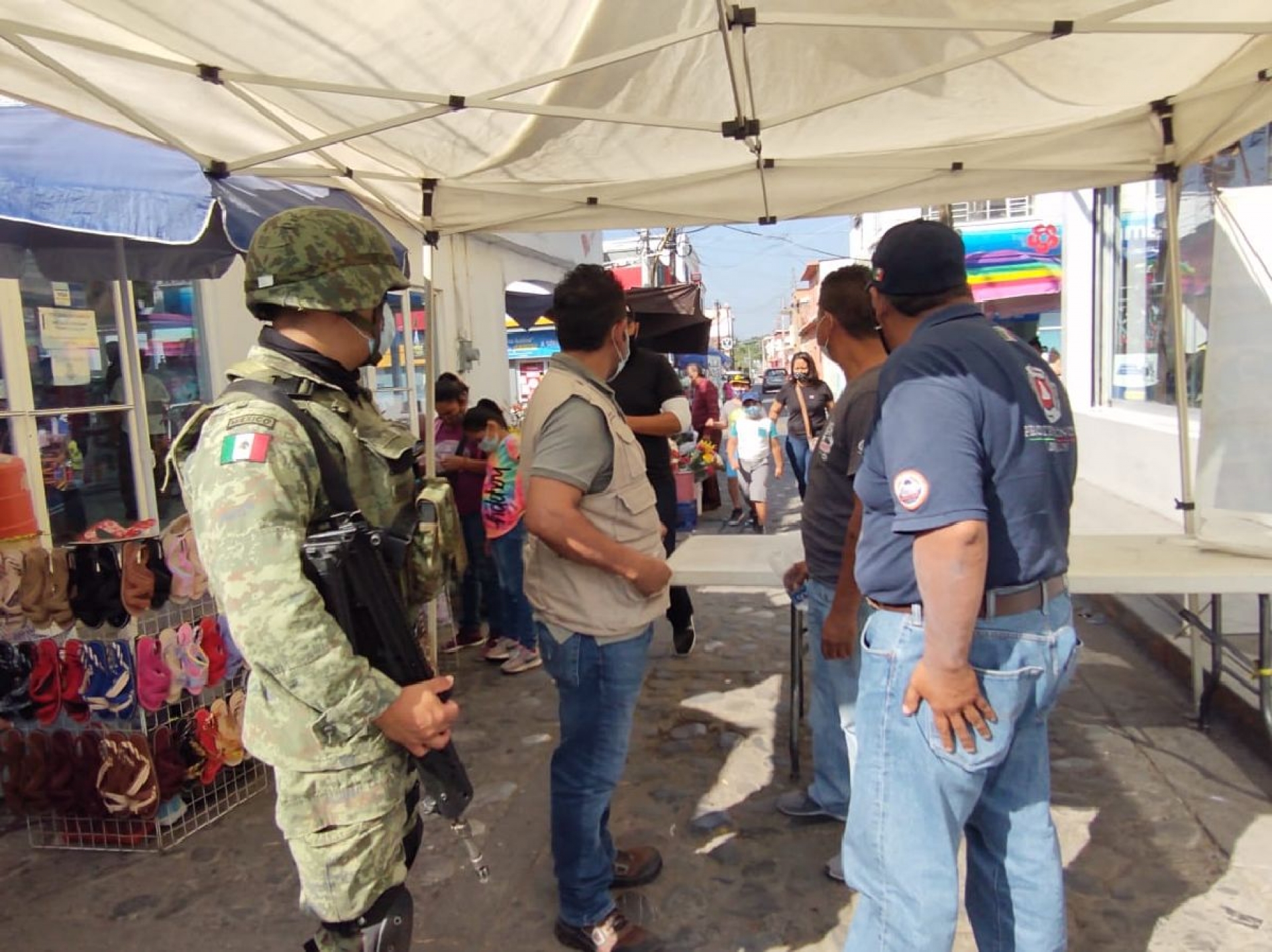 Garantizan aplicación de medidas sanitarias en Puente de Ixtla