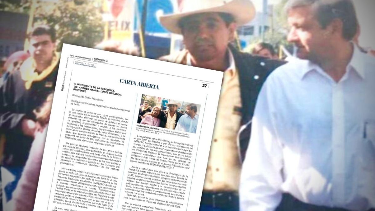 Mediante una Carta Abierta el líder del Partido Verde en Morelos señala corrupción en el Instituto Electoral