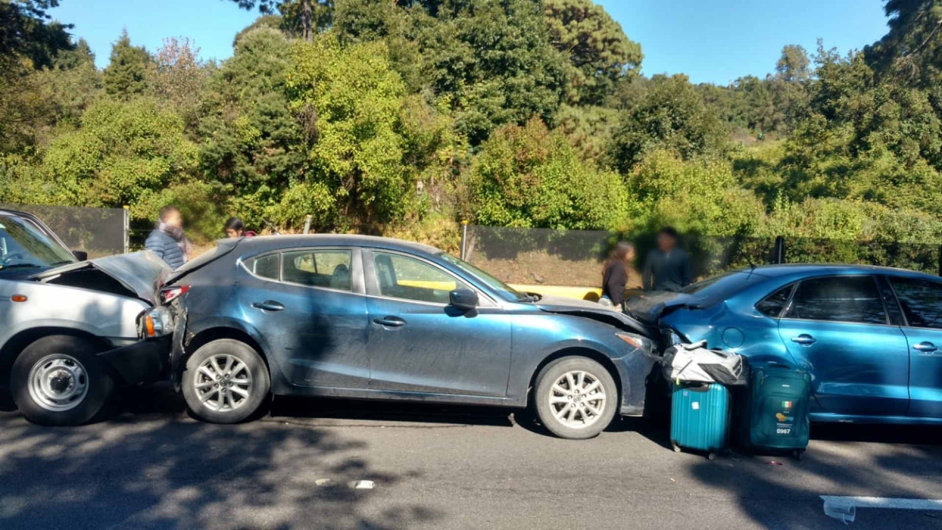 Atiende PF accidente con seis vehículos involucrados, en autopista México-Cuernavaca