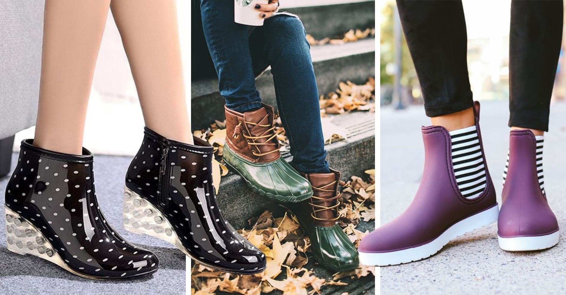 3 outfits con botas de lluvia que te harán lucir elegante