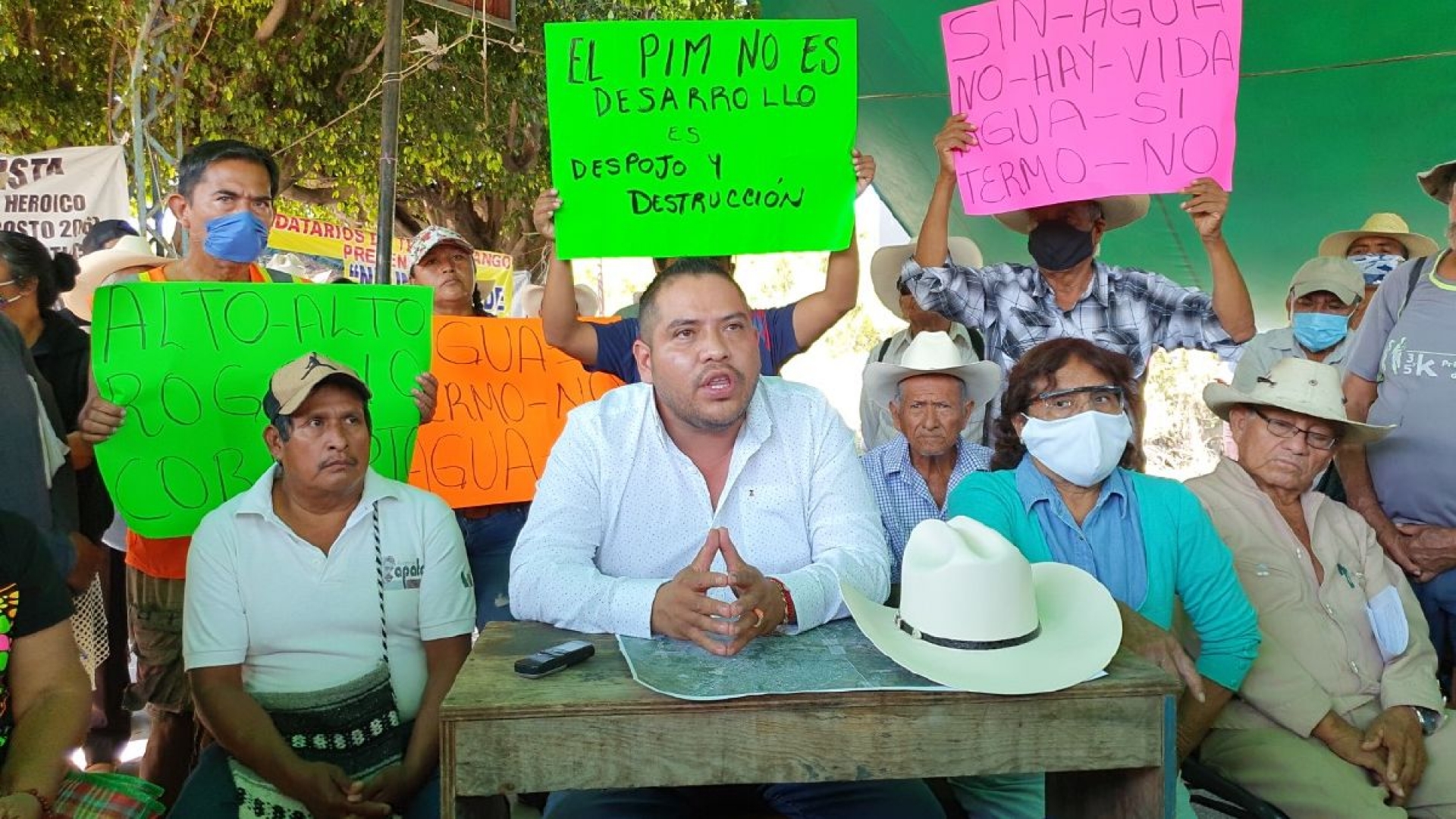 Ante posible desalojo, reforzarán plantón de San Pedro Apatlaco