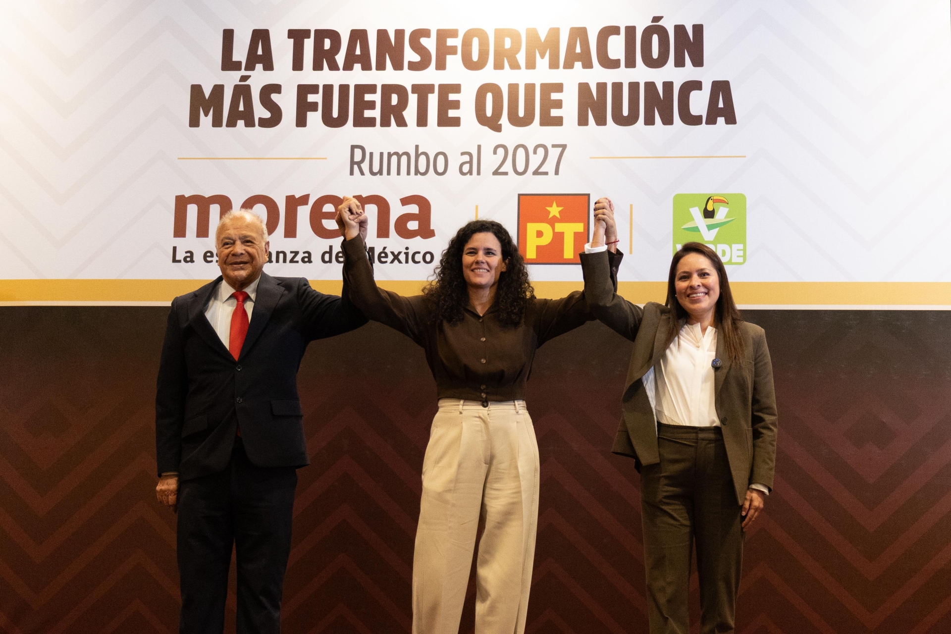 Luisa Alcalde asegura que alianza con PT y Verde 'está más fuerte que nunca'
