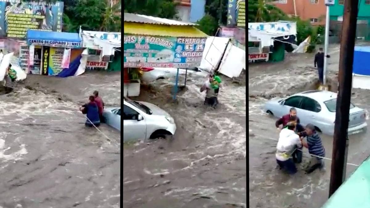 ¡Como Héroes! Salvan a bebé de las inundaciones en Ecatepec