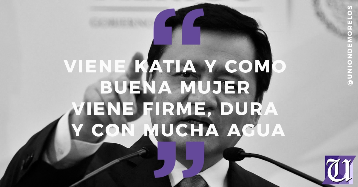 Osorio Chong compara el huracán Katia con una mujer “firme, dura y con mucha agua”