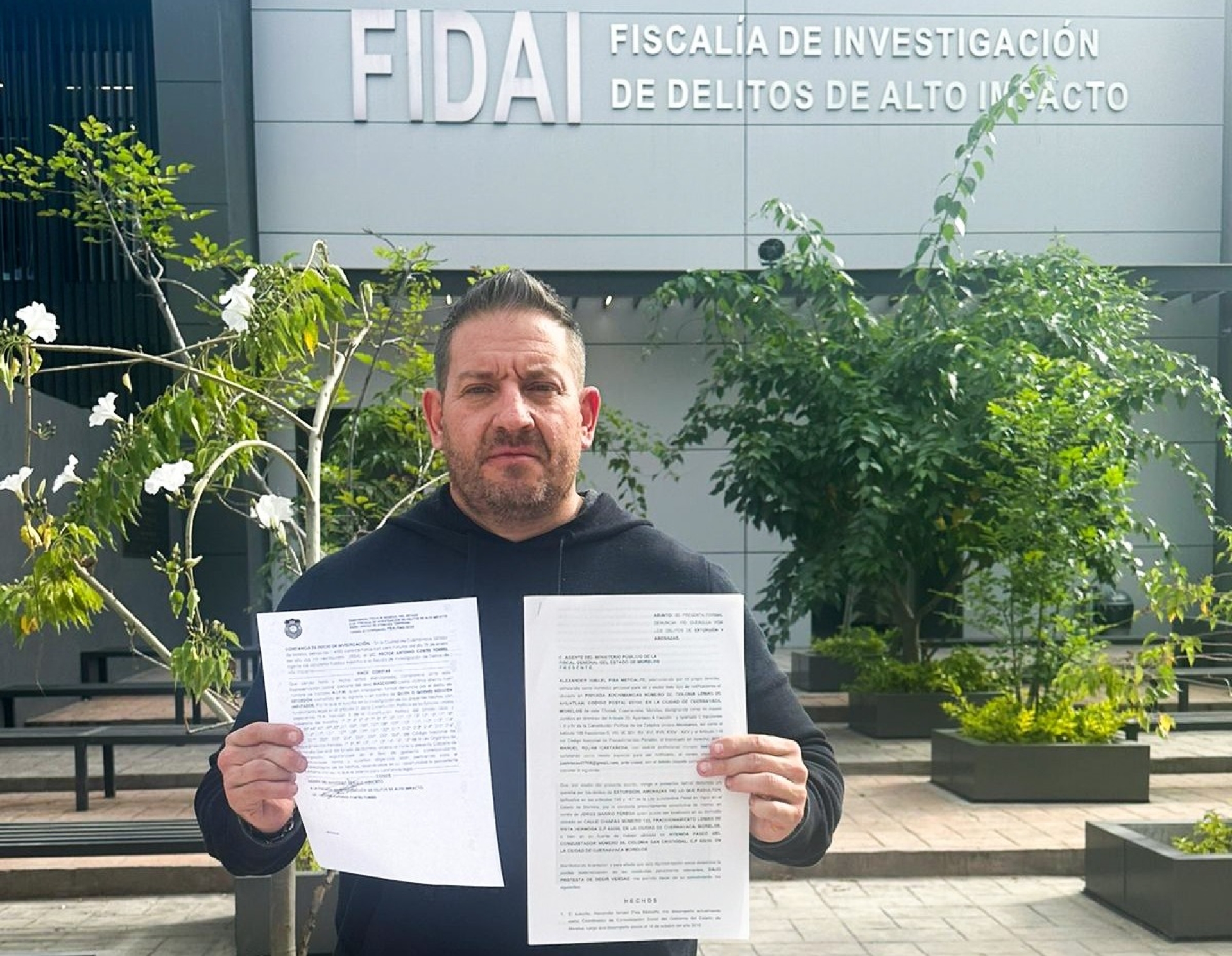 Presenta coordinador de Comunicación Social denuncia ante FIDAI por delitos de extorsión y amenazas