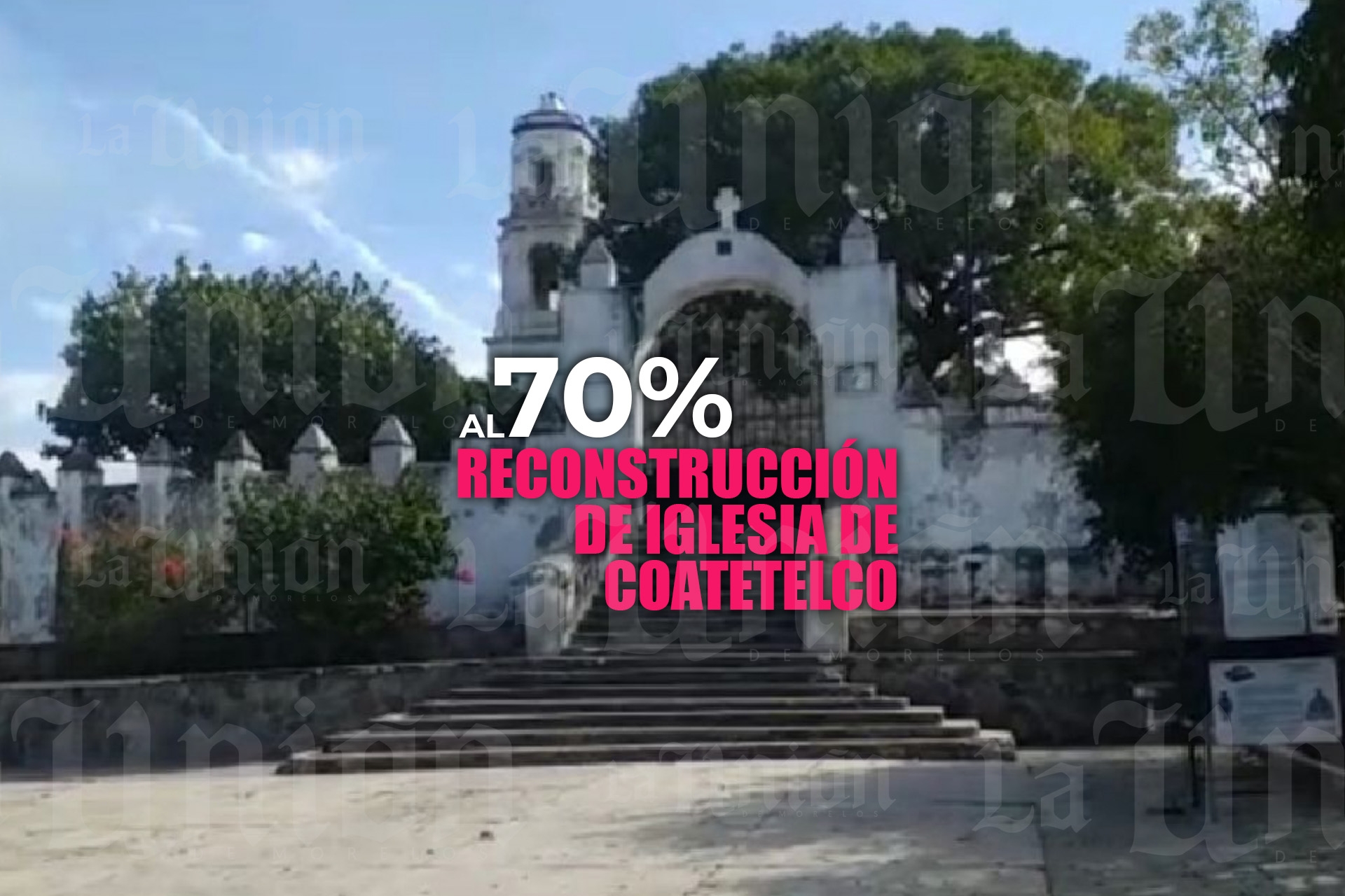 Sin concluir, reconstrucción de parroquia de Coatetelco