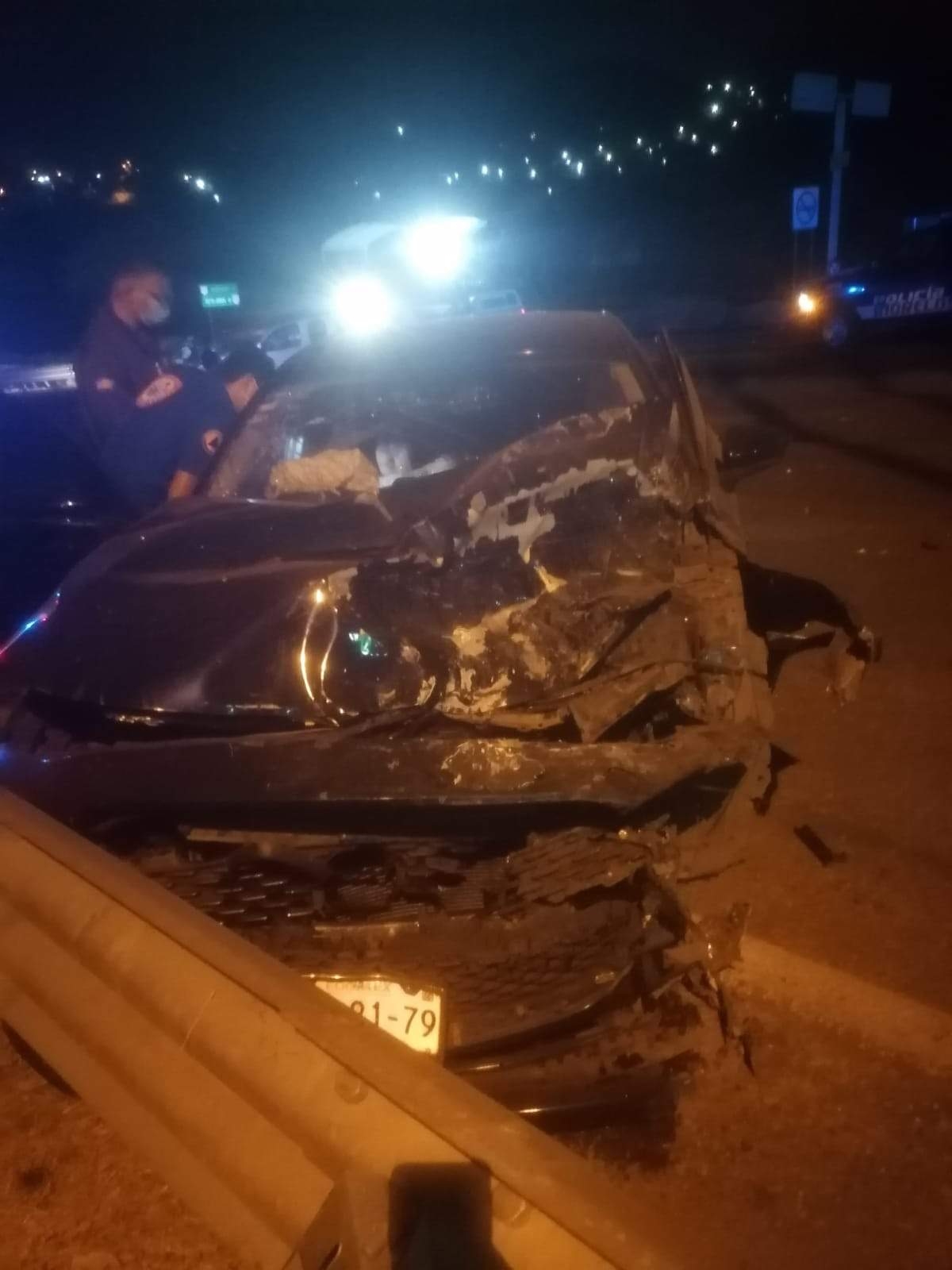 Se volcó la madrugada del domingo