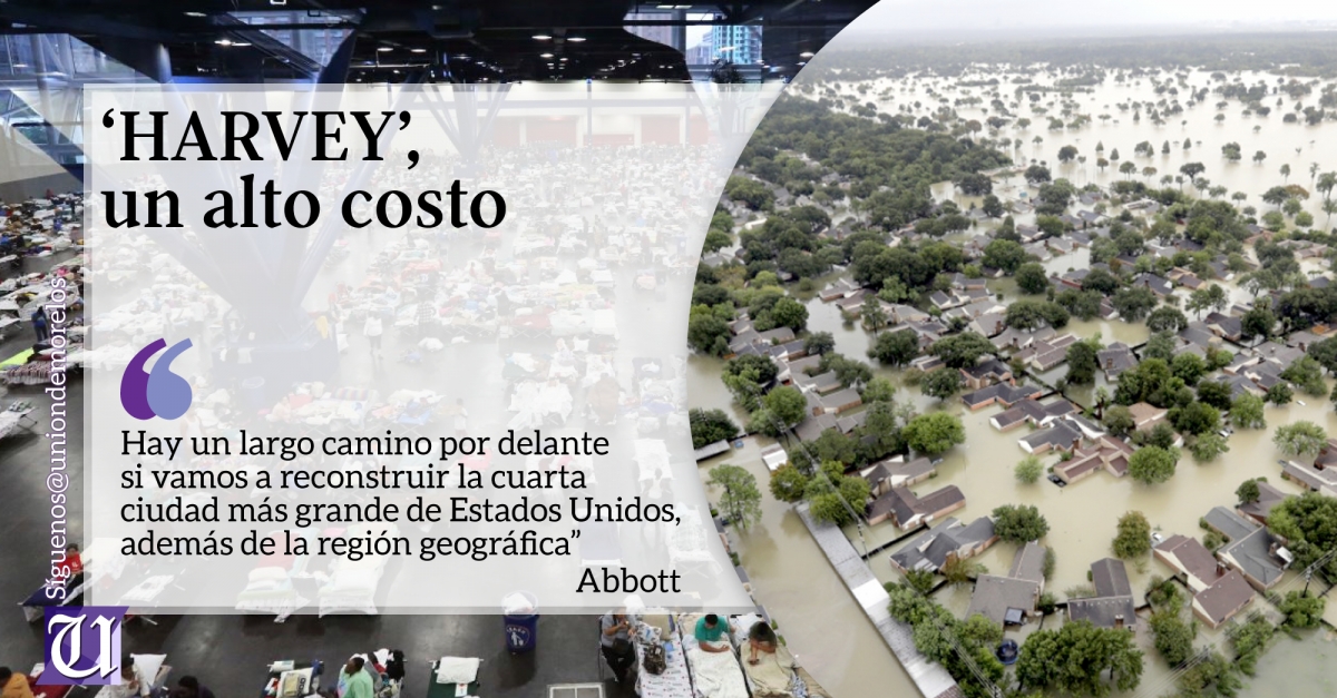 Costo de daños por ‘Harvey’ en Texas podrían llegar a 180,000 mdd