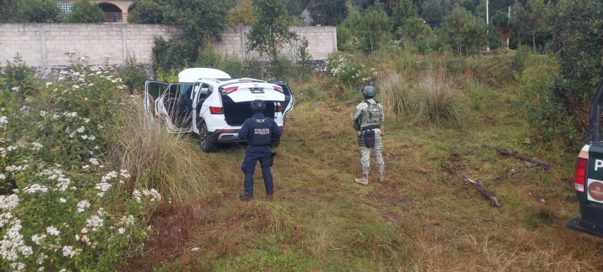 Permite operativo conjunto asegurar camioneta con reporte de robo en Huitzilac