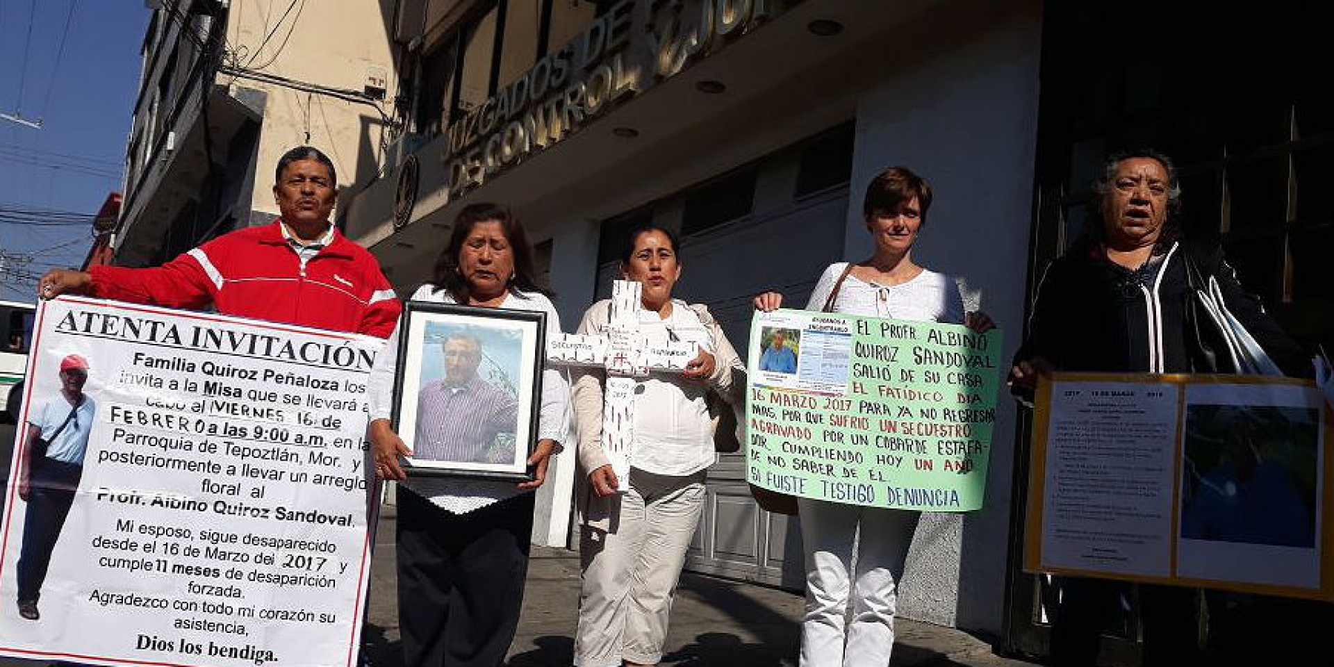 Exigen justicia familiares del maestro Albino Quiroz, a un año de su desaparición