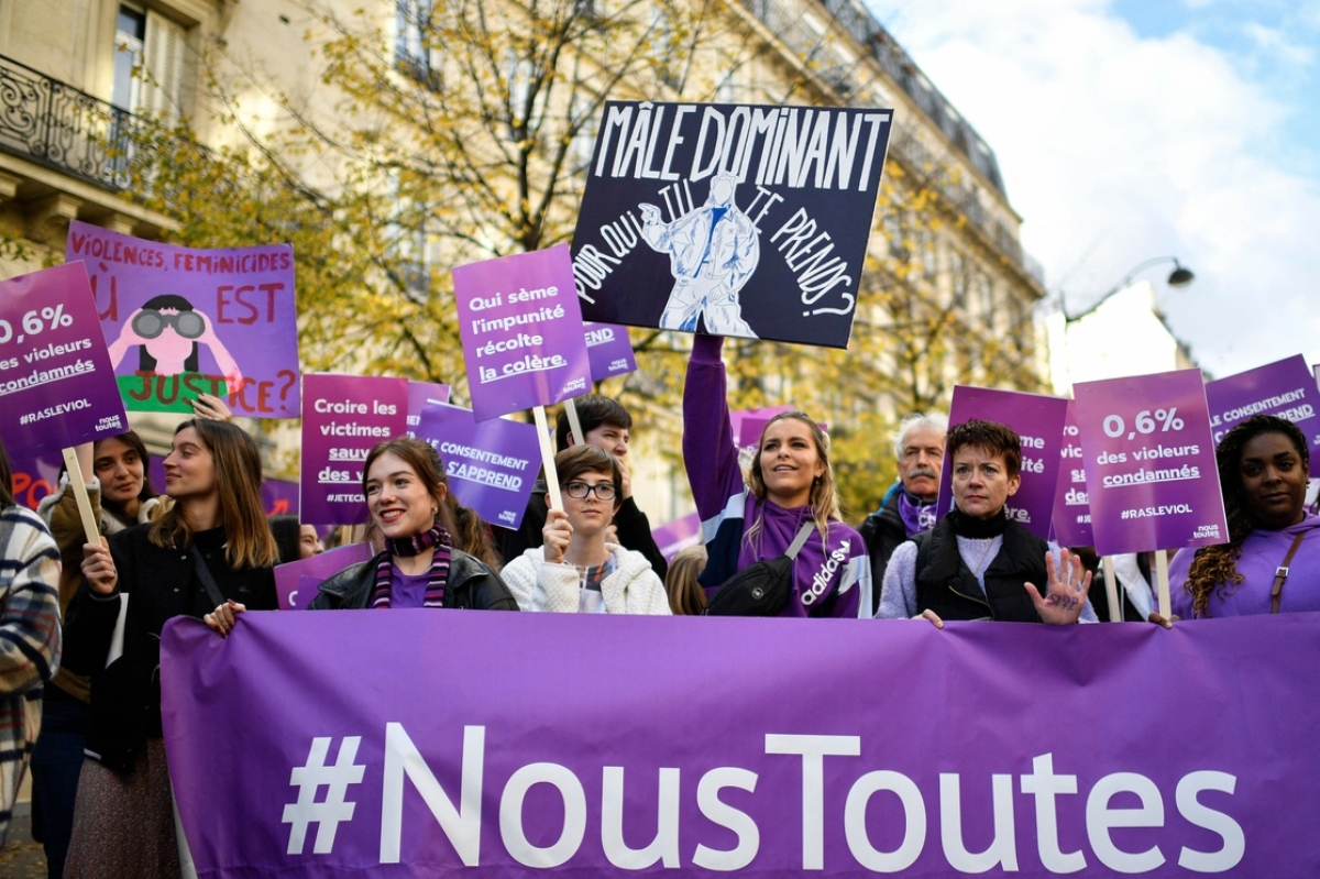 Protestan en París contra la 'impunidad' de agresores de mujeres