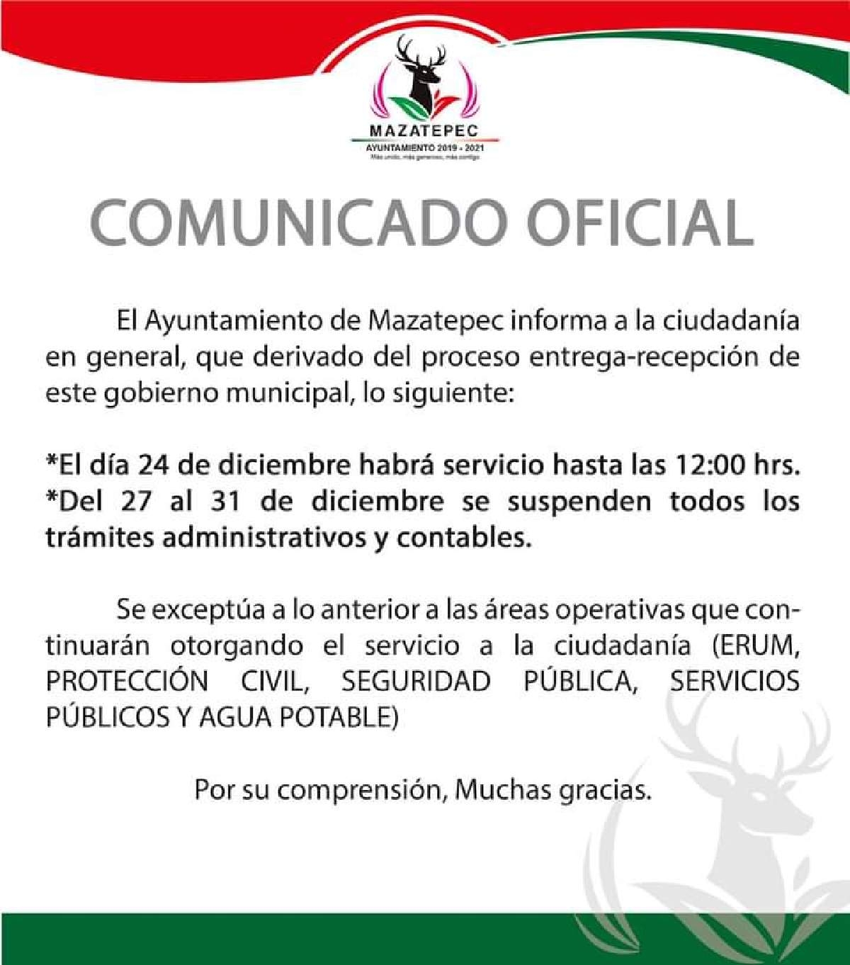 Suspenden labores administrativas en dos ayuntamientos