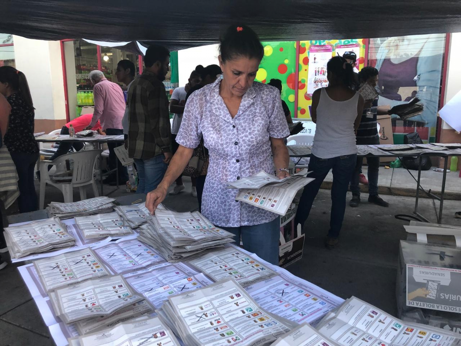 Conteo de votos acapara atención de electores en la zona sur