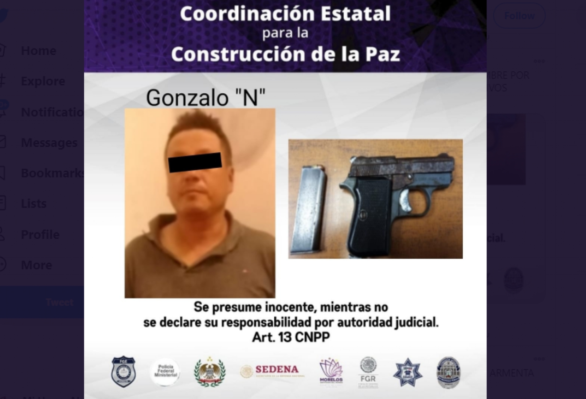 Capturan a un automovilista armado en Ocuituco