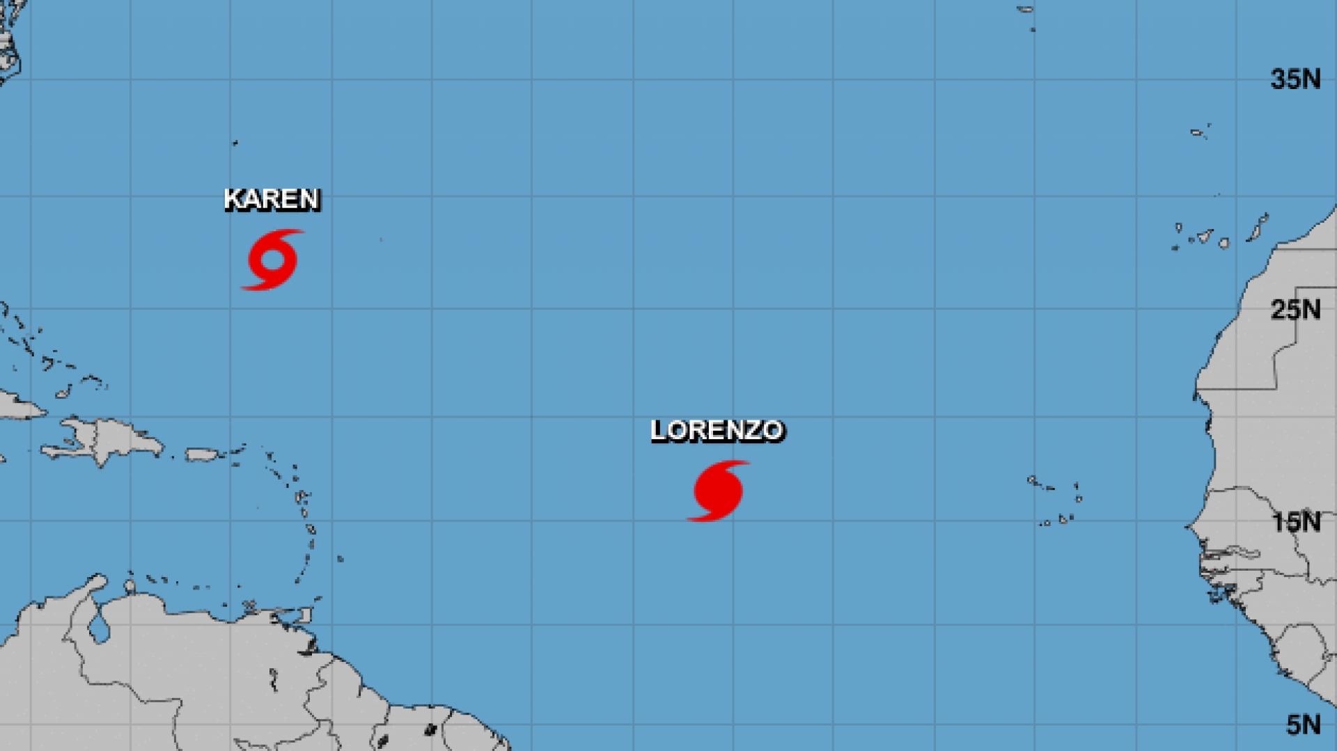 Huracán 'Lorenzo' llega a categoría 4 y se convierte en uno de los más poderosos del Atlántico