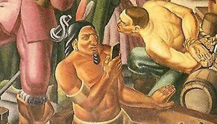 Descubren un iPhone ‘colonial’ en pintura antigua