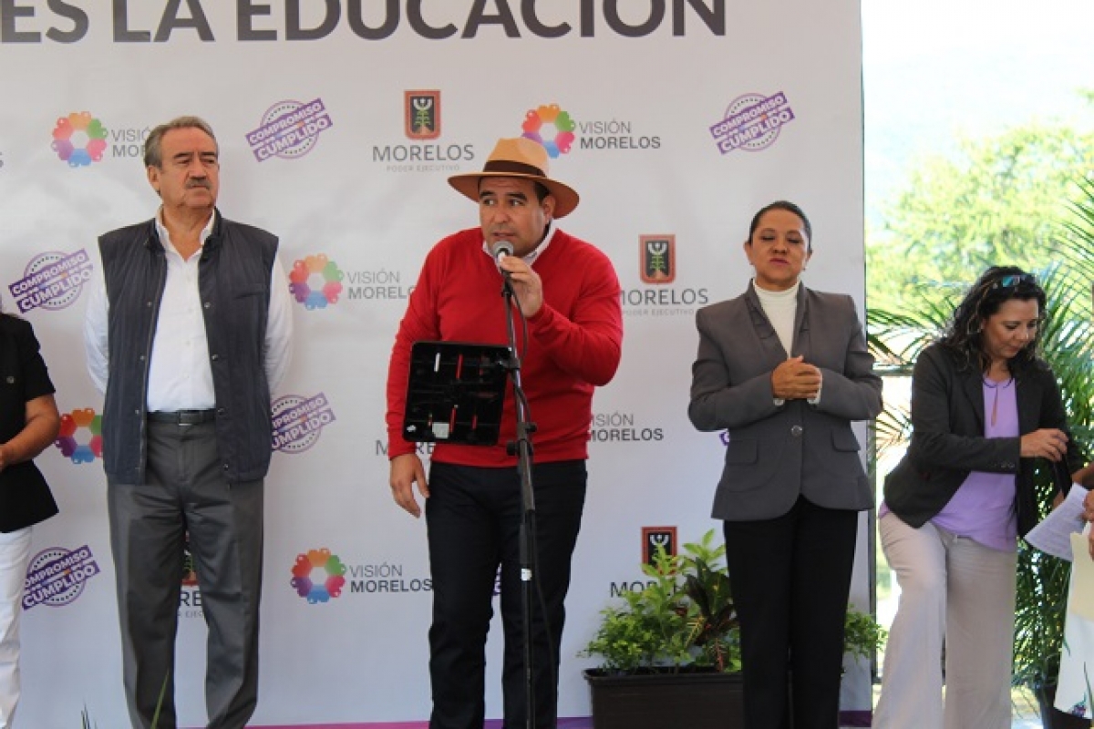 Agustín Alonso dio el banderazo de inicio al ciclo escolar 2016-2017 en Yautepec
