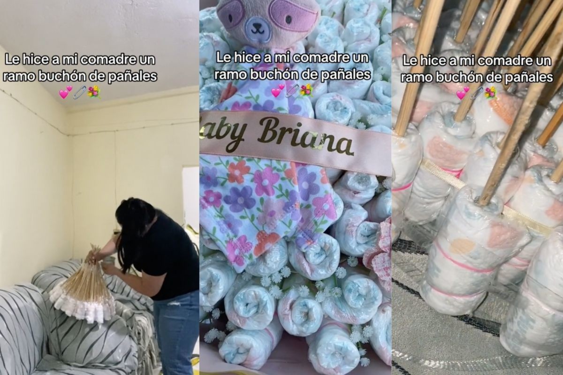 NUEVA tendencia en regalos: Ramos buchones de pañales