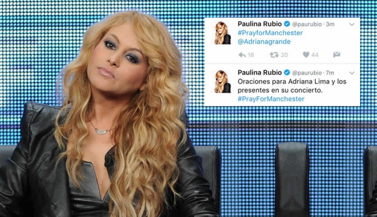 Paulina Rubio cambia el nombre a Ariana Grande tras atentado