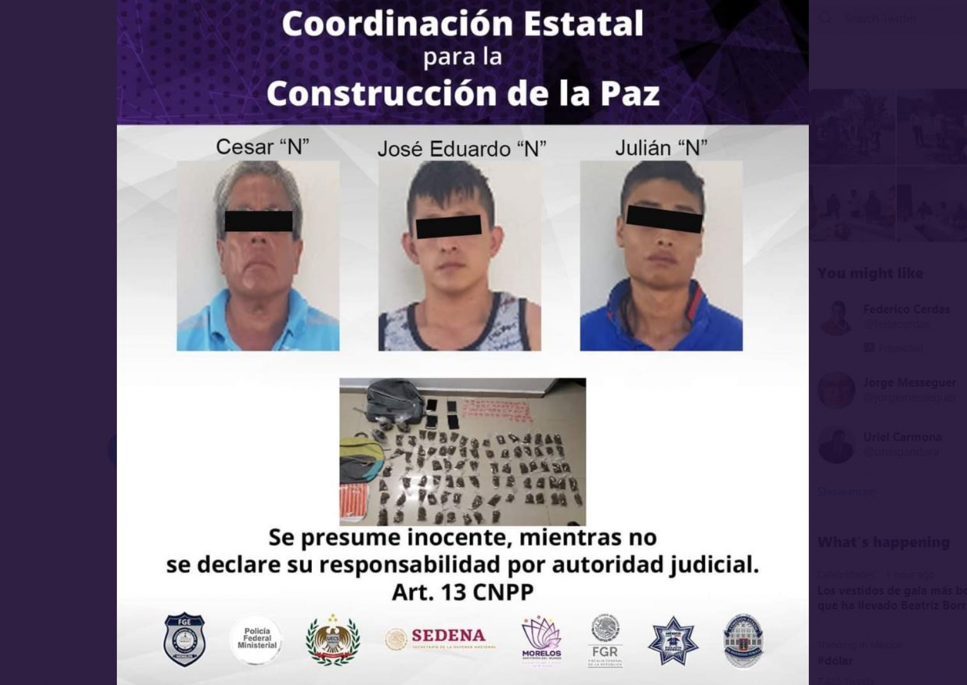 Transportaban tres bombas “molotov” y droga en un taxi