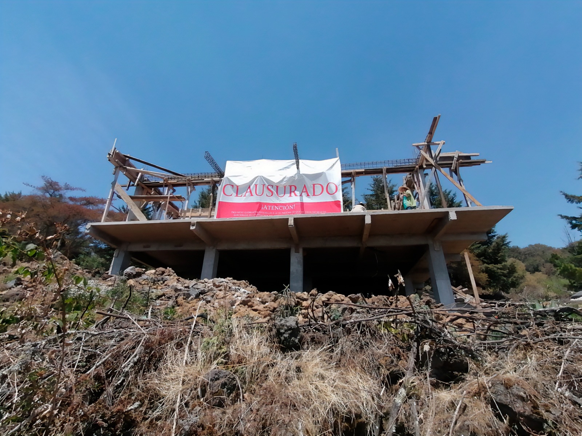 Clausura Profepa construcción irregular en el Parque Nacional El Tepozteco
