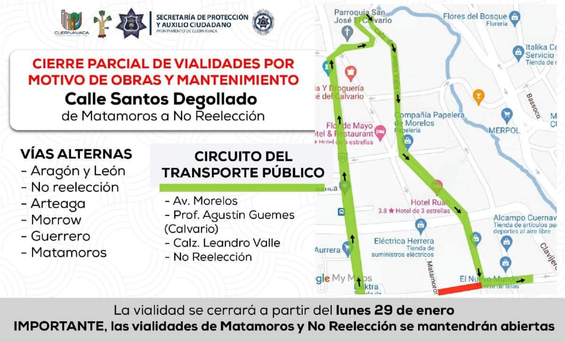 Inician hoy obras en la calle Degollado
