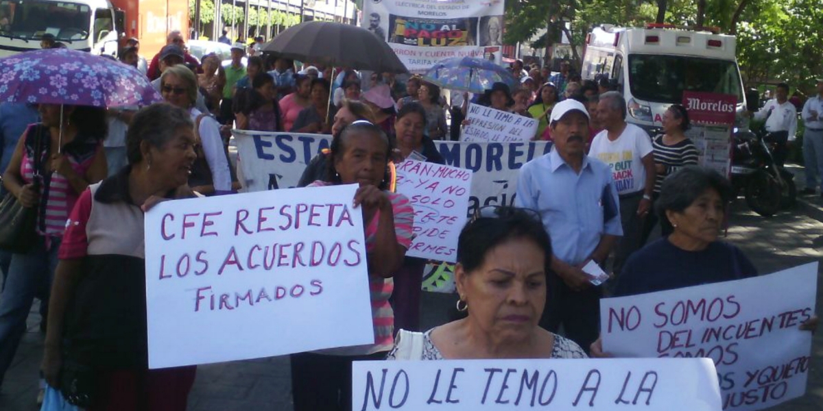 Marcha la Asamblea Nacional de Usuarios de Energía Eléctrica