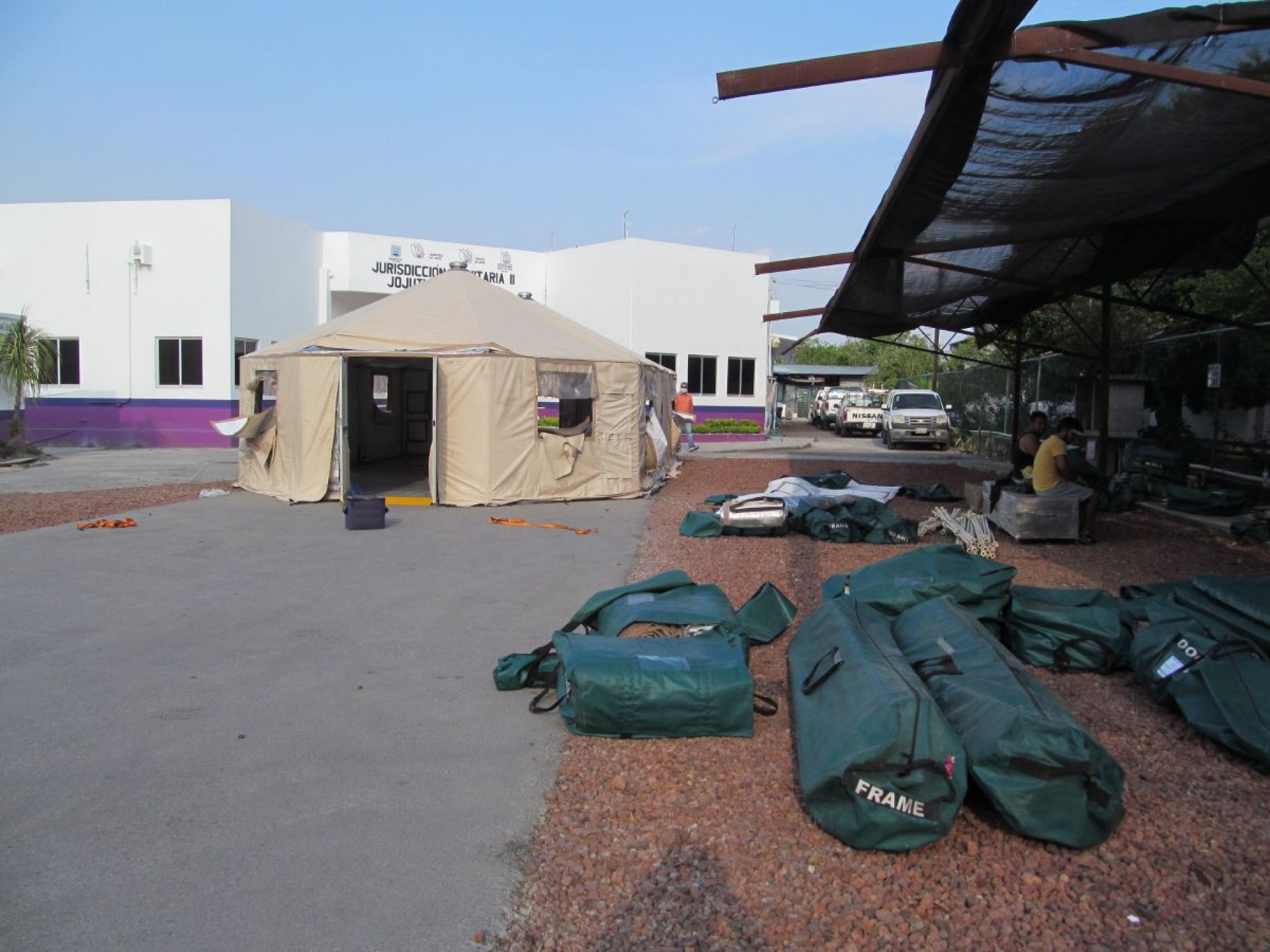Instalan hospital móvil en Jojutla