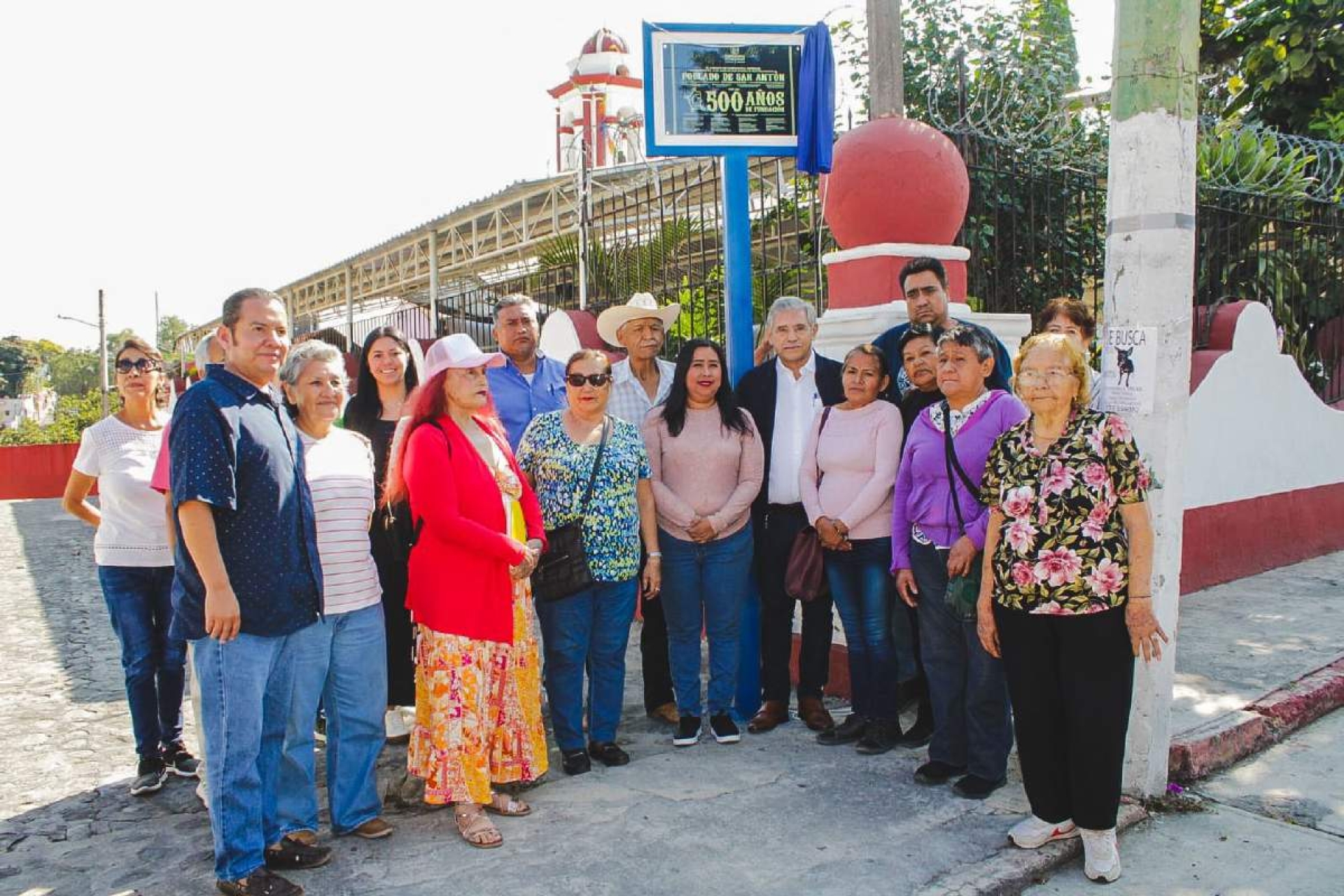 Celebran 500 años del poblado de San Antón con placa conmemorativa