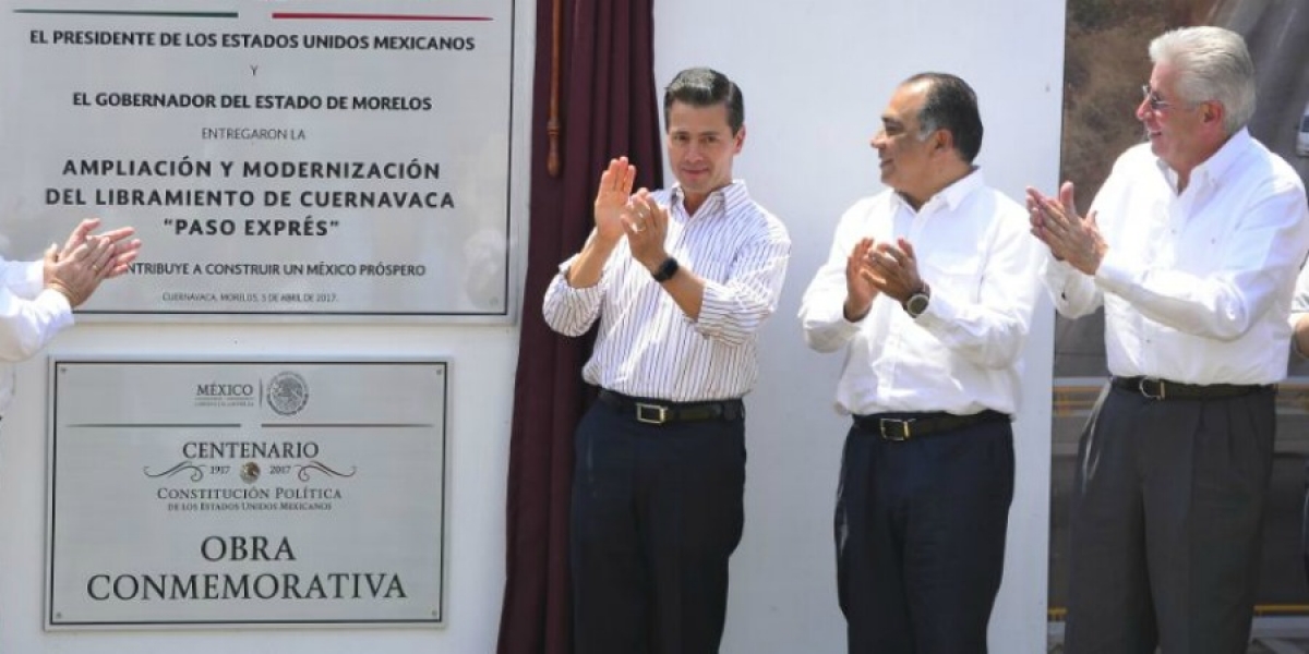 Inaugura EPN ampliación del libramiento de Cuernavaca