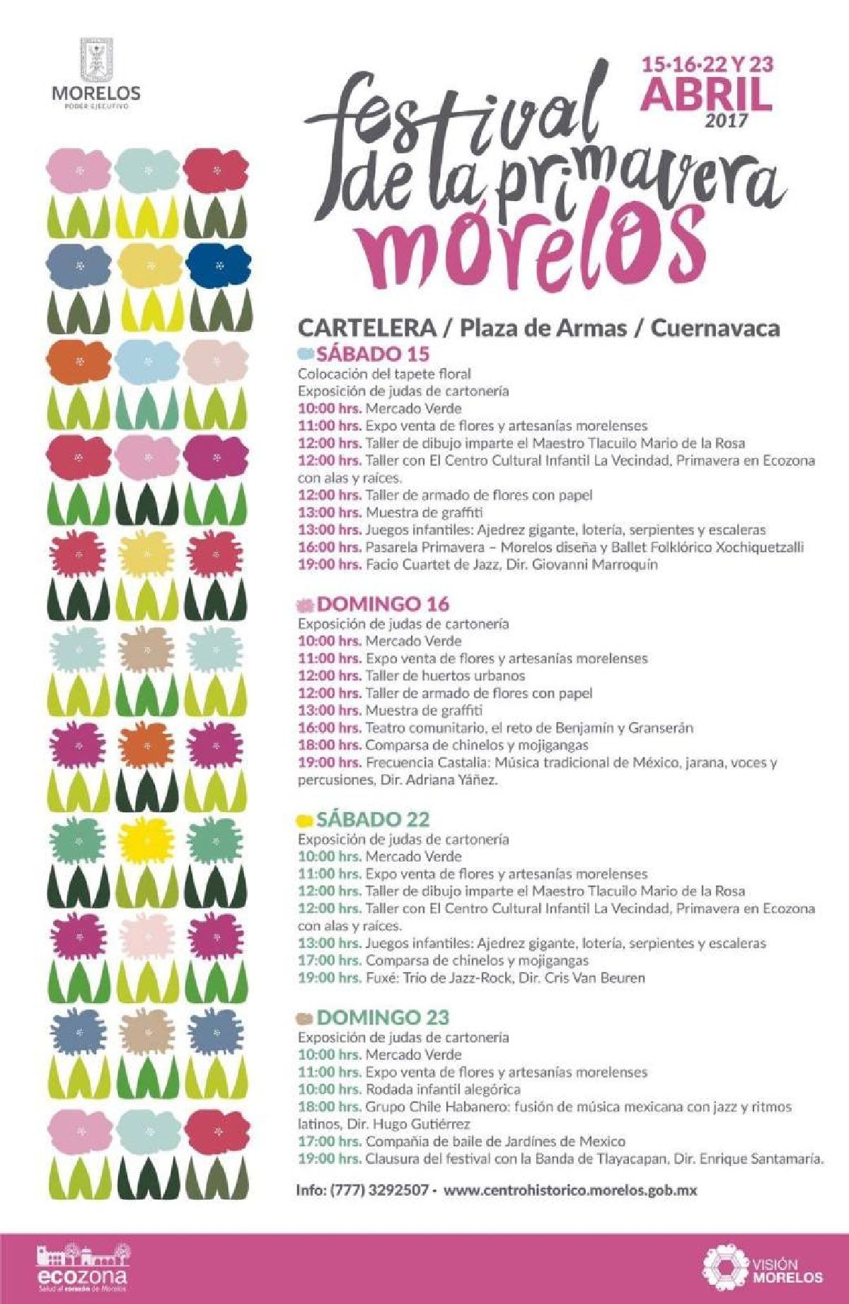 Recibirá Ecozona el Festival de la Primavera Morelos