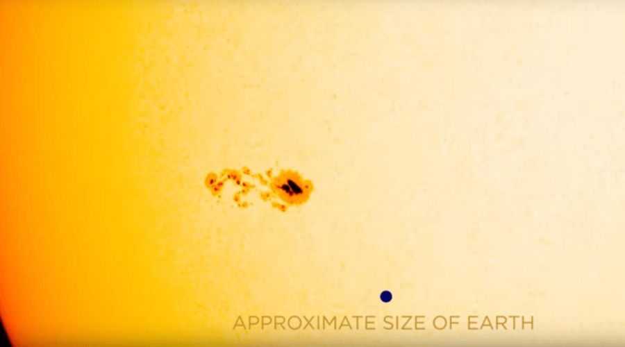 La Nasa registra una nueva mancha solar que es más grande que la Tierra
