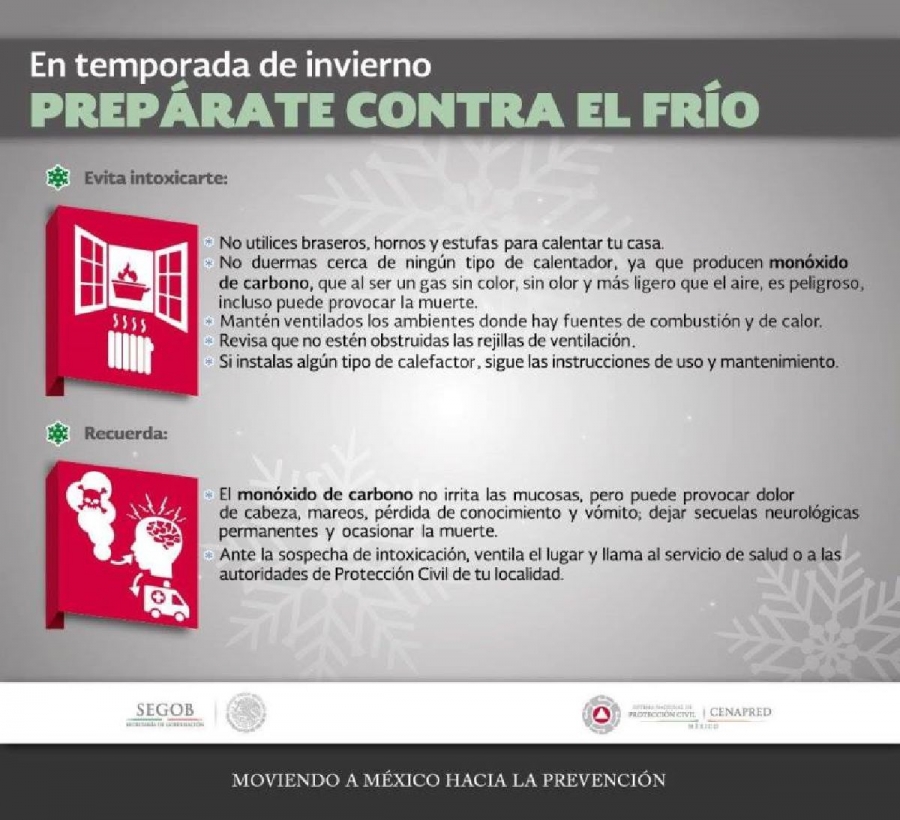Emite CEPCM recomendaciones ante las bajas temperaturas en Morelos