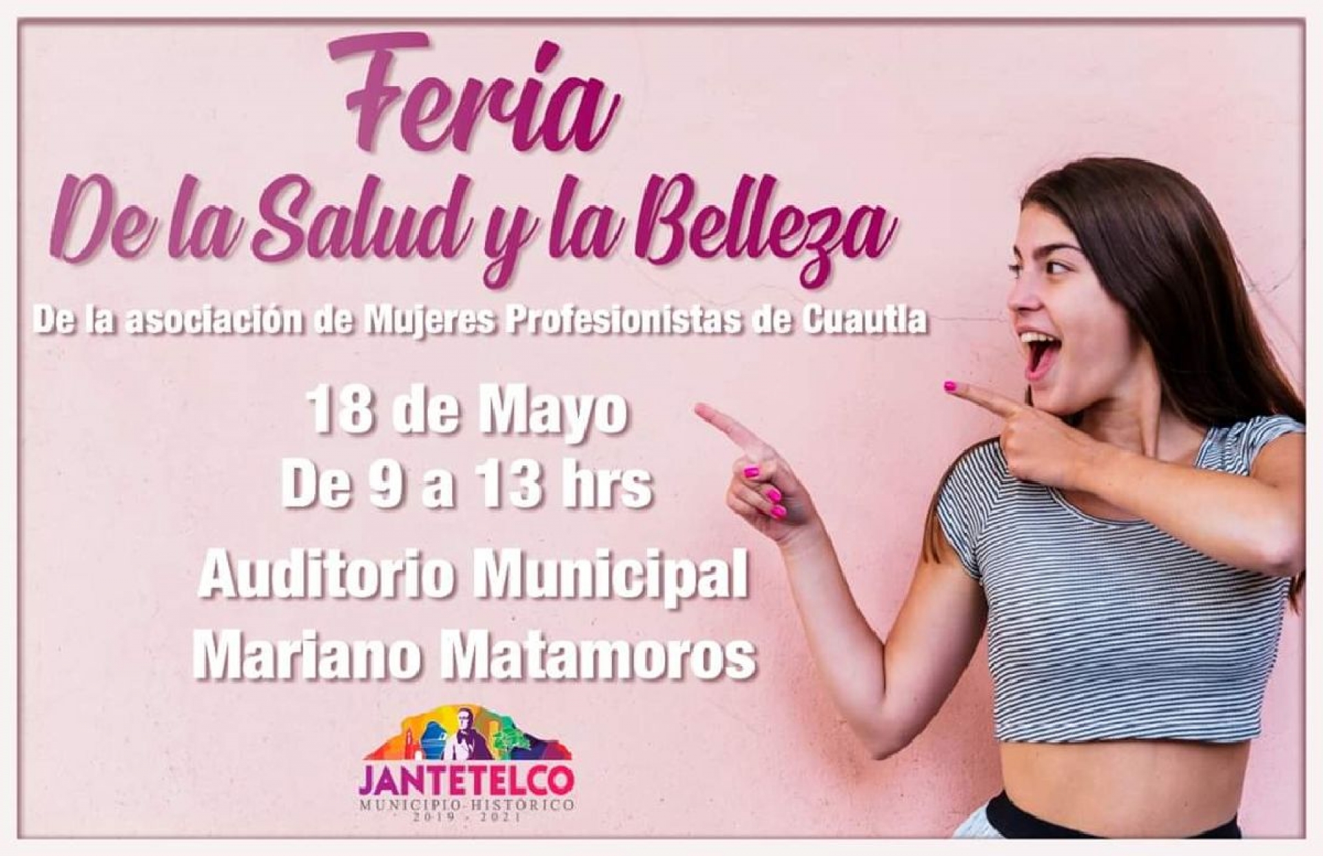 Invitan a la Feria de la Salud y la Belleza en Jantetelco